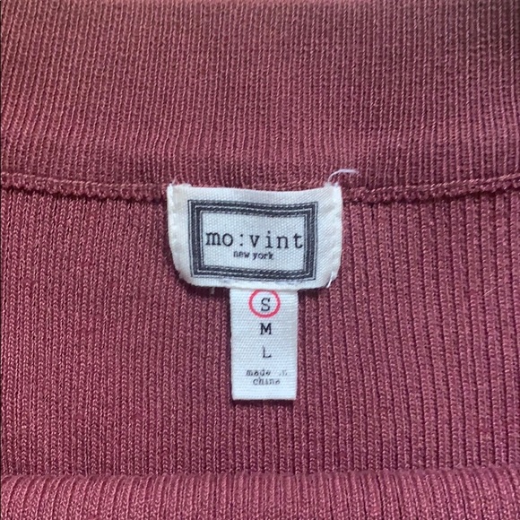 Mo : Vint Dusty Rose Crop Top - Picture 2 of 3